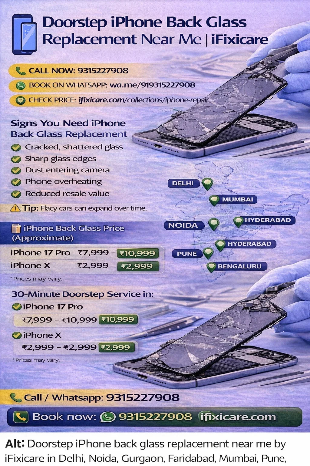 Doorstep iPhone Back Glass Replacement Near me, iPhone Back Glass Replacement in Delhi, iPhone Back Glass Replacement in Mumbai, iPhone Back Glass Replacement in Hyderabad, iPhone Back Glass Replacement in Bangalore, iPhone Back Glass Replacement in Pune