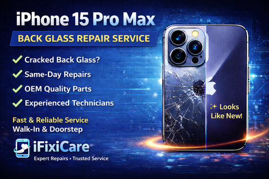 📱 iPhone 15 Pro Max Back Glass Repair Service – Fast, Safe &amp; Affordable | ifixicare