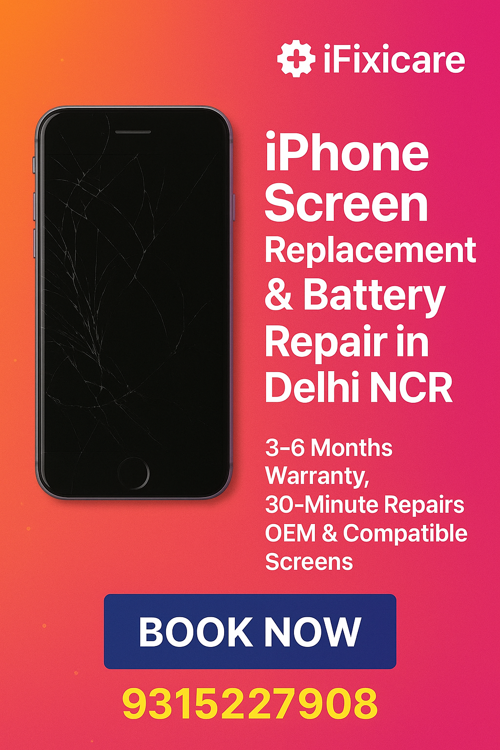 📍 Delhi NCR — iPhone Screen and Battery Replacement at Doorstep | iFixicare